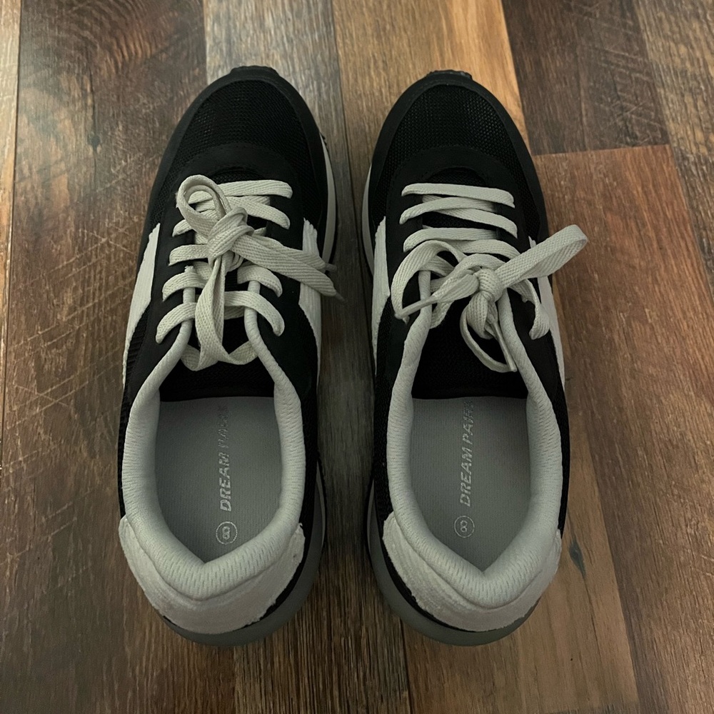 Wide Dream Pairs Black/White/Gray Sneakers - Picture 7 of 11